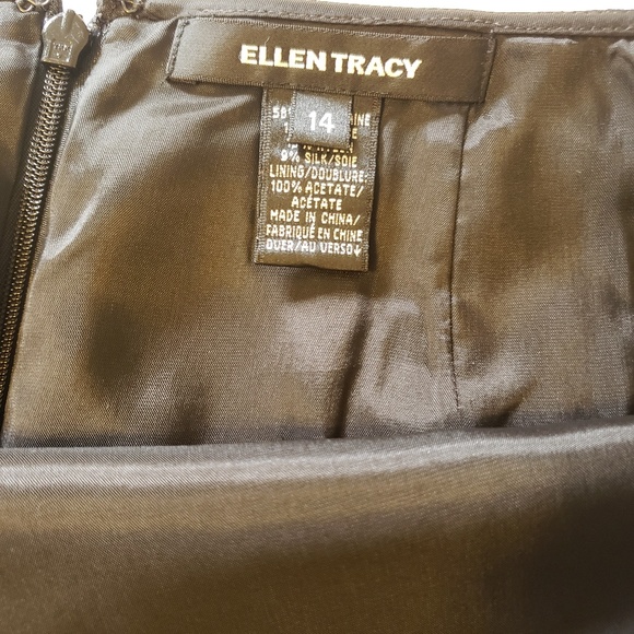 Ellen Tracy Wool and Silk Pencil Skirt - Picture 2 of 3